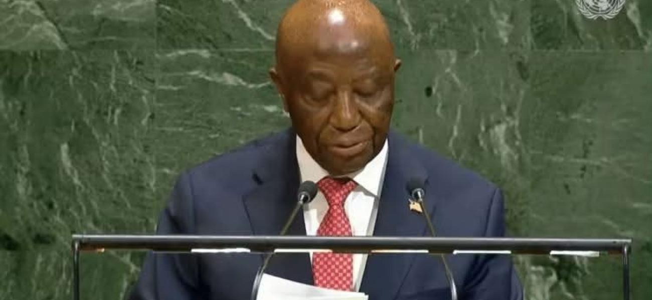 President Joseph N. Boakai at his UNGA81 as President of Liberia 