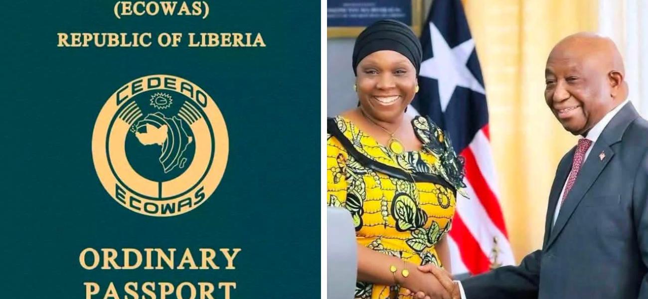 Liberian Passport, Foreign Minister and Pre. Boakai 