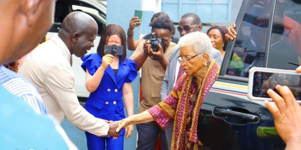 Former President Sirleaf Visit EPA on a Special working Day